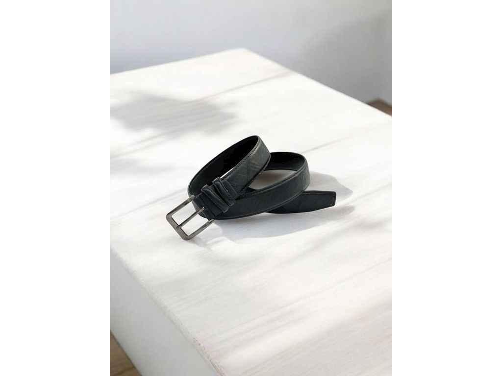 Ремінь 3,5см чорний класичний екошкіра м.420-1/3 ТМ SP, фото 1