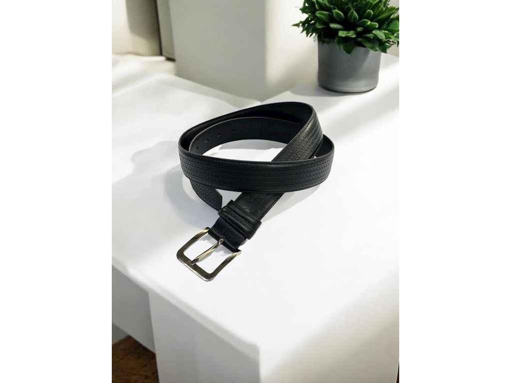 Ремінь 3,5см чорний класичний екошкіра м.420-1/5 ТМ SP, фото 1