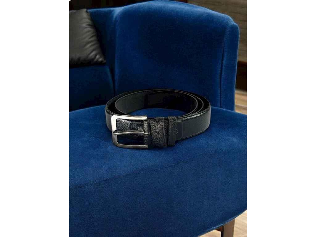 Ремінь 3,5см чорний класичний екошкіра м.420-3 ТМ SP, фото 1