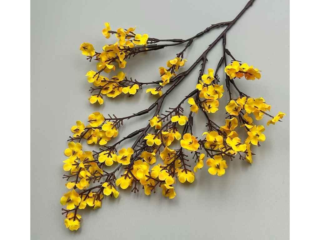 Гілка Сакура 45см 3гіл 3суц к.Ветка-Сакура-Жовтий жовтий ТМ КИТАЙ, фото 1