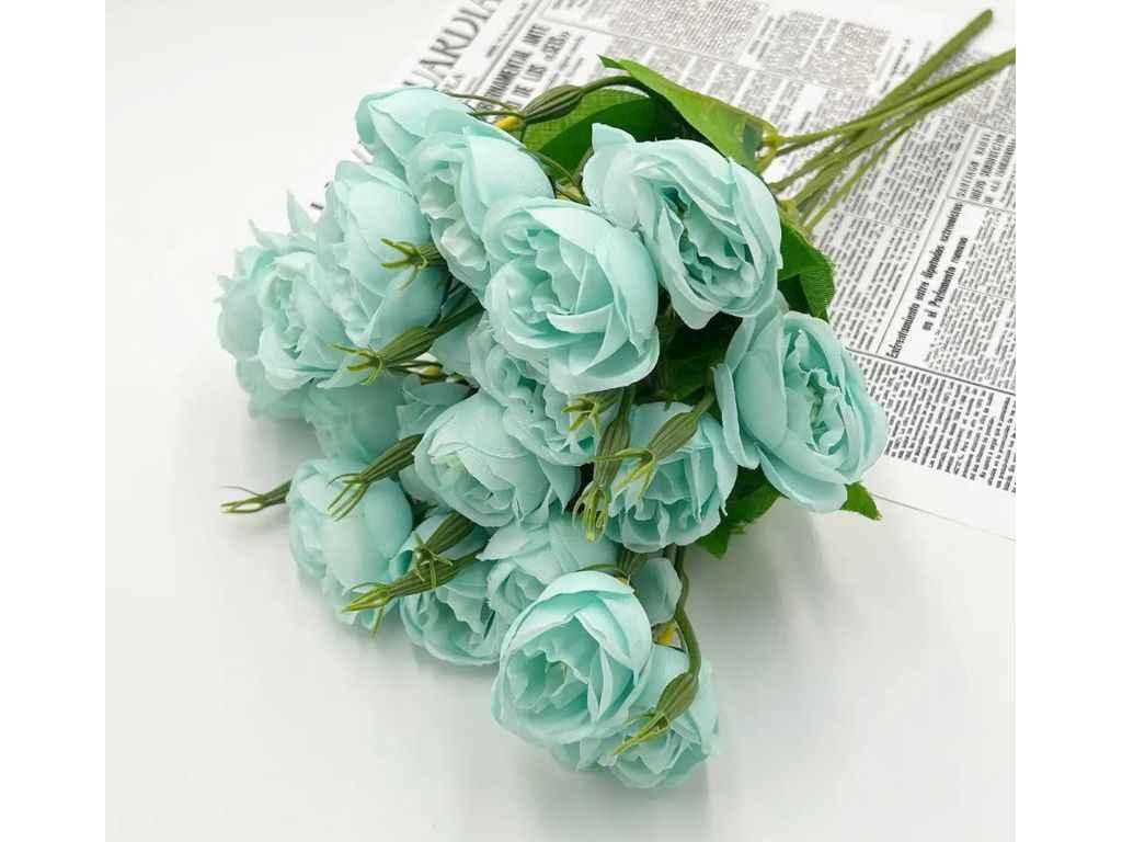 Букет міні Півонія 4*3см 10бут 32см .к.Букет-Піон- Блакитний блакитний ТМ КИТАЙ, фото 1