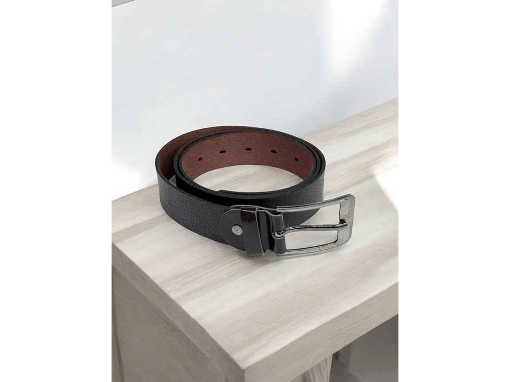 Ремінь 3,5см чорний класичний екошкіра м.122-7 ТМ SP, фото 1