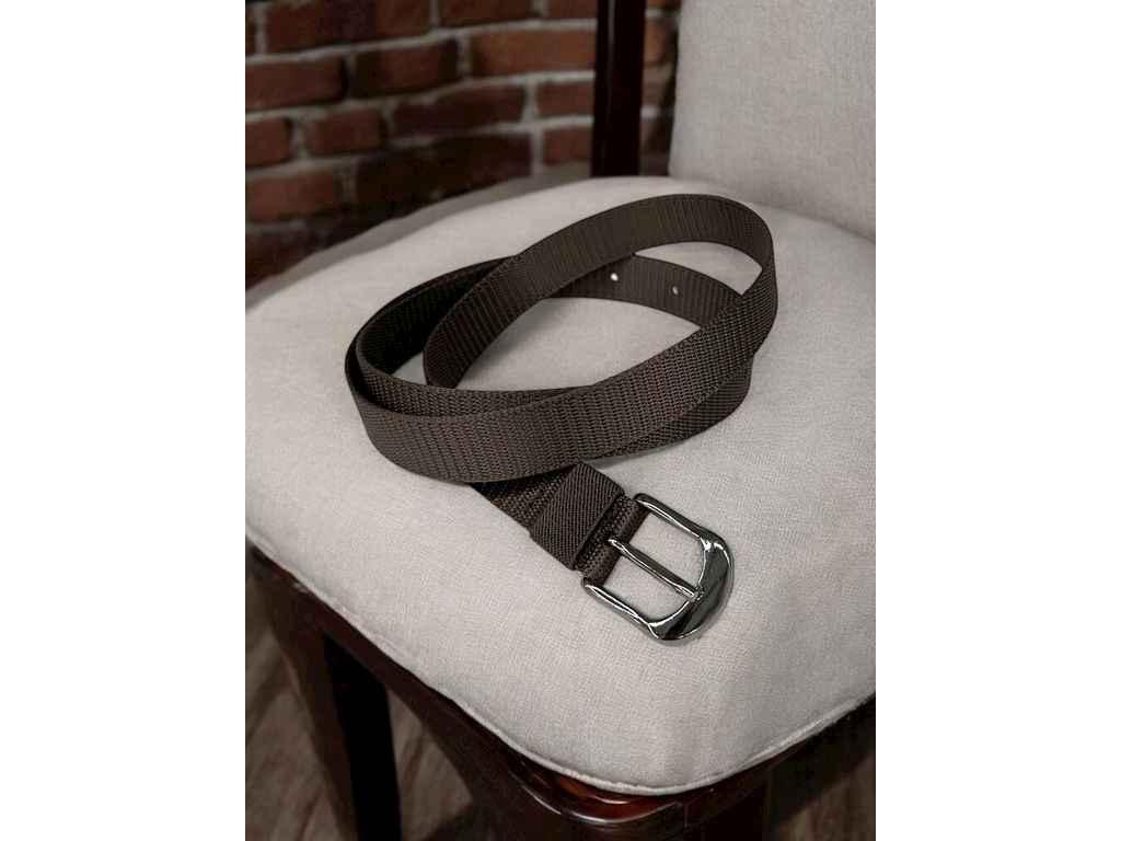 Ремінь 2,4см коричневий класичний текстиль м.010 ТМ SP, фото 1