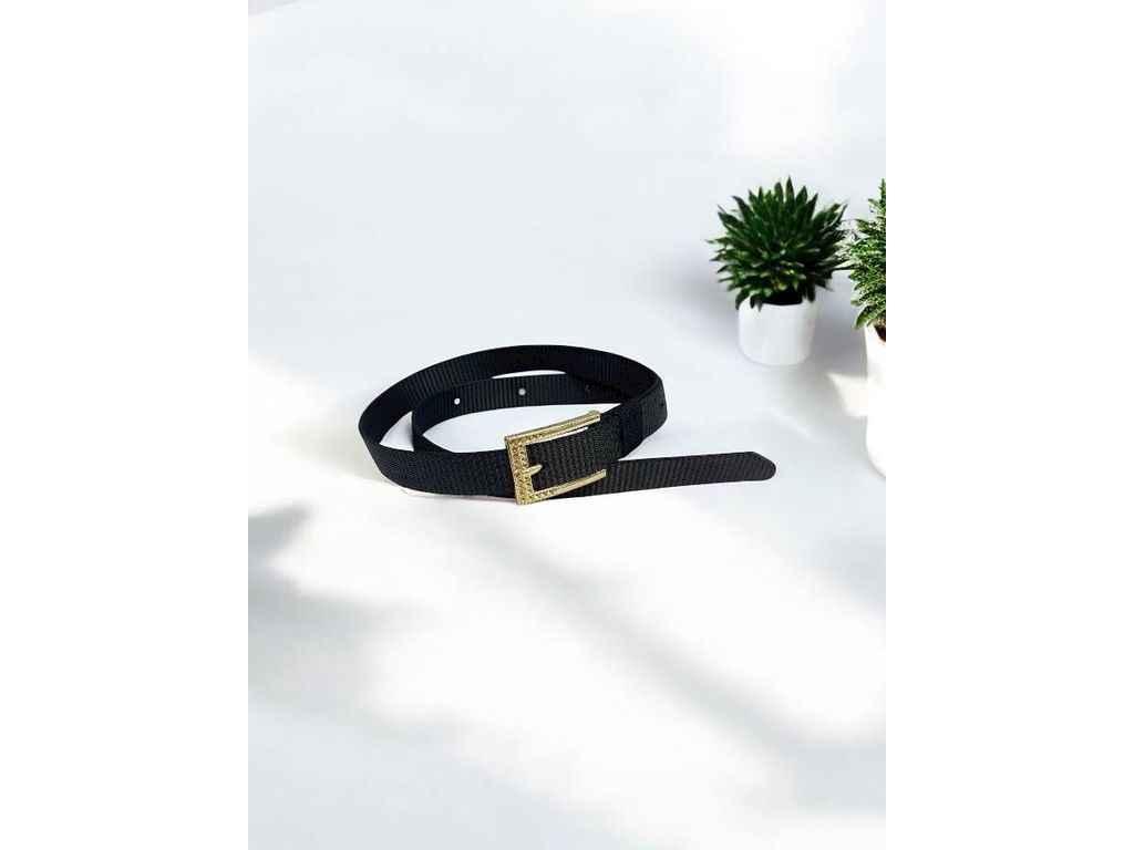 Ремінь 2,5см чорний класичний текстиль м.122-14-9 ТМ SP, фото 1