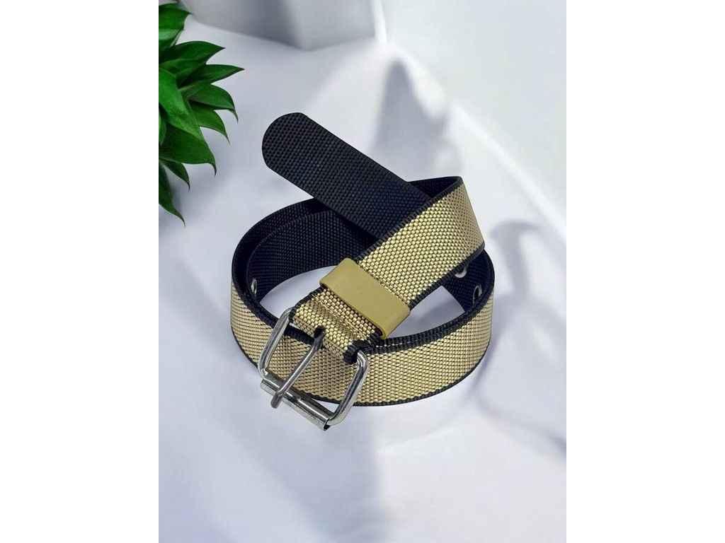 Ремінь 4см бежевий класичний текстиль м.122-11 ТМ SP, фото 1