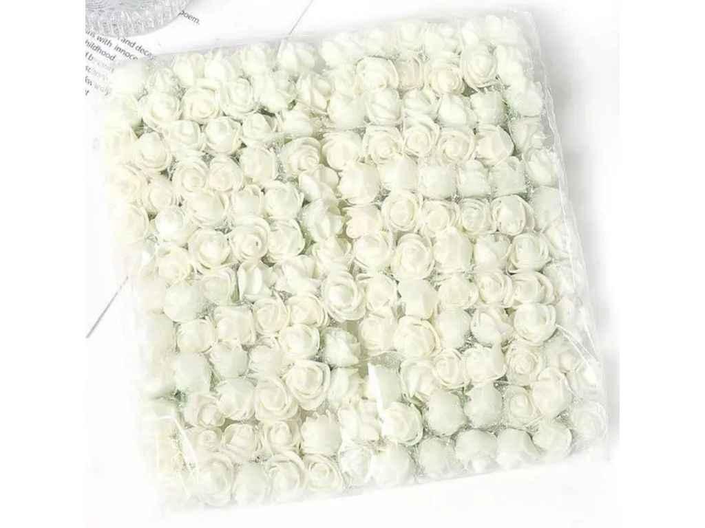Букет Трояндочки з Фоамірану з Фатином Ø2-2,5см .Опт- ПЕНА_Айвори с341 айворі 144шт ТМ КИТАЙ, фото 1