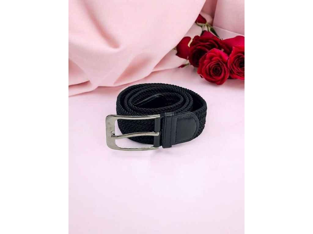 Ремінь 4см чорний класичний текстиль м.S01-04 ТМ SP, фото 1