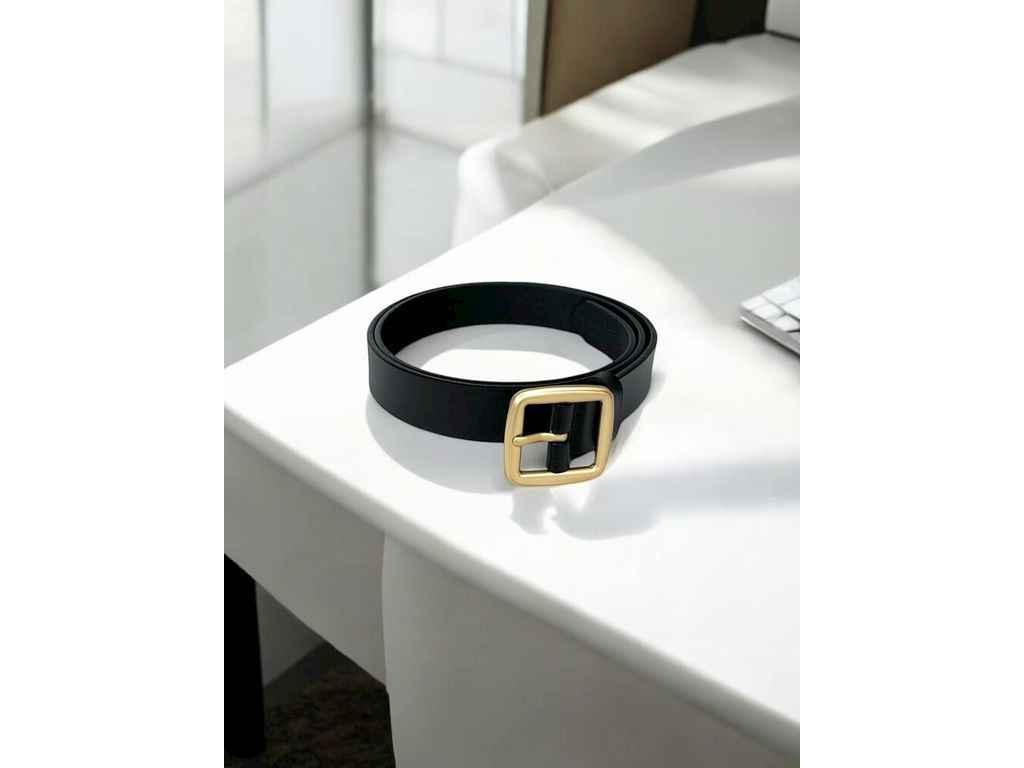 Ремінь 2,5см чорний класичний шкіра м.BY-301 ТМ SP, фото 1