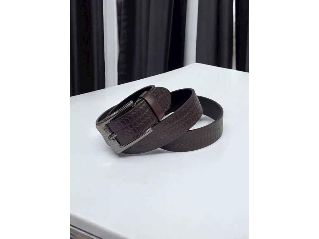 Ремінь 3,5см коричневий класичний екошкіра м.115/2 ТМ SP, фото 1