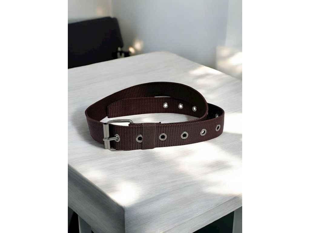 Ремінь жіночий 4см коричневий класичний текстиль м.1 ТМ SP, фото 1