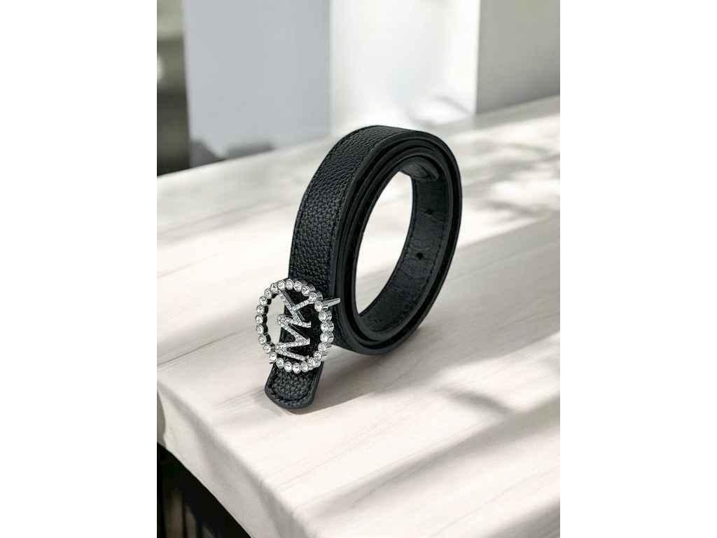 Ремінь жіночий 2,2см чорний екошкірагвоздик м.001/1 ТМ SP, фото 1