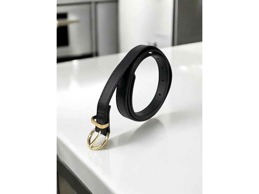 Ремінь 1,7см чорний класичний екошкіра м.006 ТМ SP, фото 1