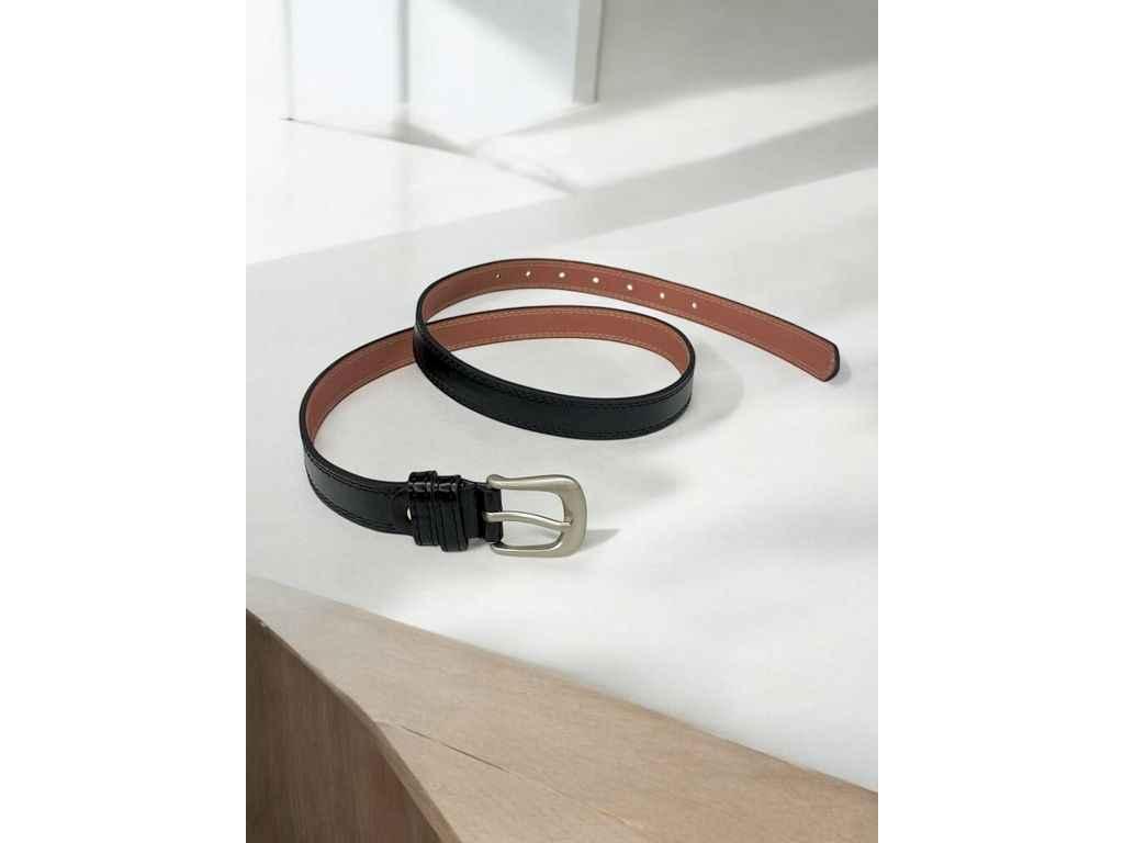 Ремінь 2,2см чорний класичний екошкіра м.009/1 ТМ SP, фото 1