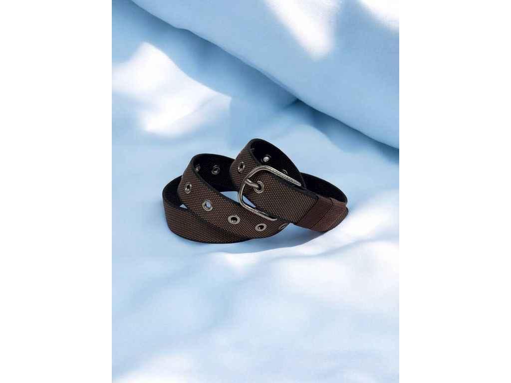 Ремінь жіночий 3,7см шоколадний класичний текстиль м.105-6 ТМ SP, фото 1