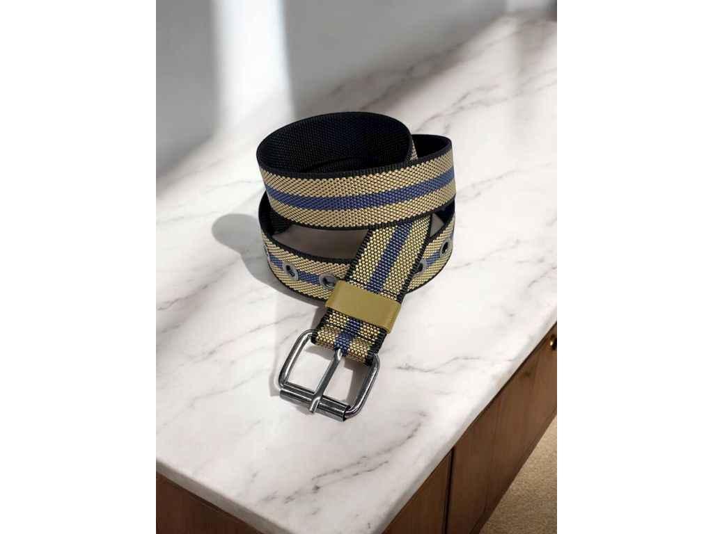 Ремінь жіночий 3,7см синій класичний текстиль м.105-7 ТМ SP, фото 1