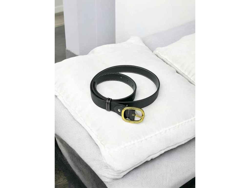 Ремінь 2,7см чорний класичний екошкіра м.002/1 ТМ SP, фото 1