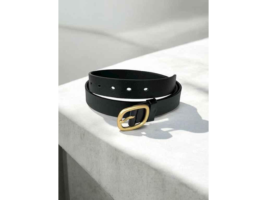 Ремінь 2,7см чорний класичний екошкіра м.004 ТМ SP, фото 1