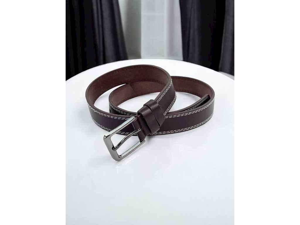 Ремінь 2,7см коричневий класичний екошкіра м.1102 ТМ SP, фото 1