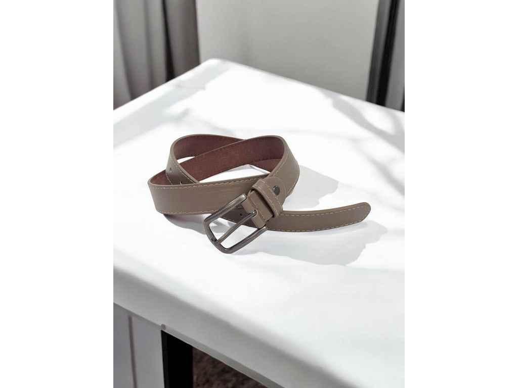 Ремінь 2,7см коричневий класичний екошкіра м.1106 ТМ SP, фото 1