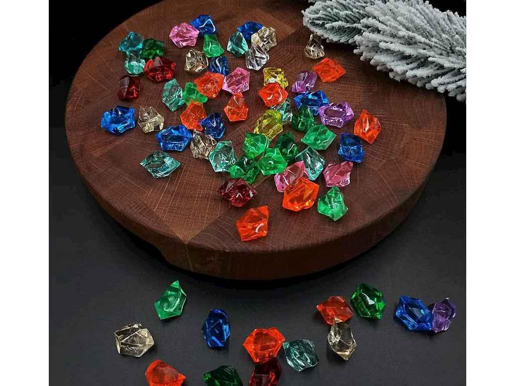 Кристали для Декору мікс Штучний лід 300г≈150шт 24*17мм ТМ КИТАЙ, фото 1