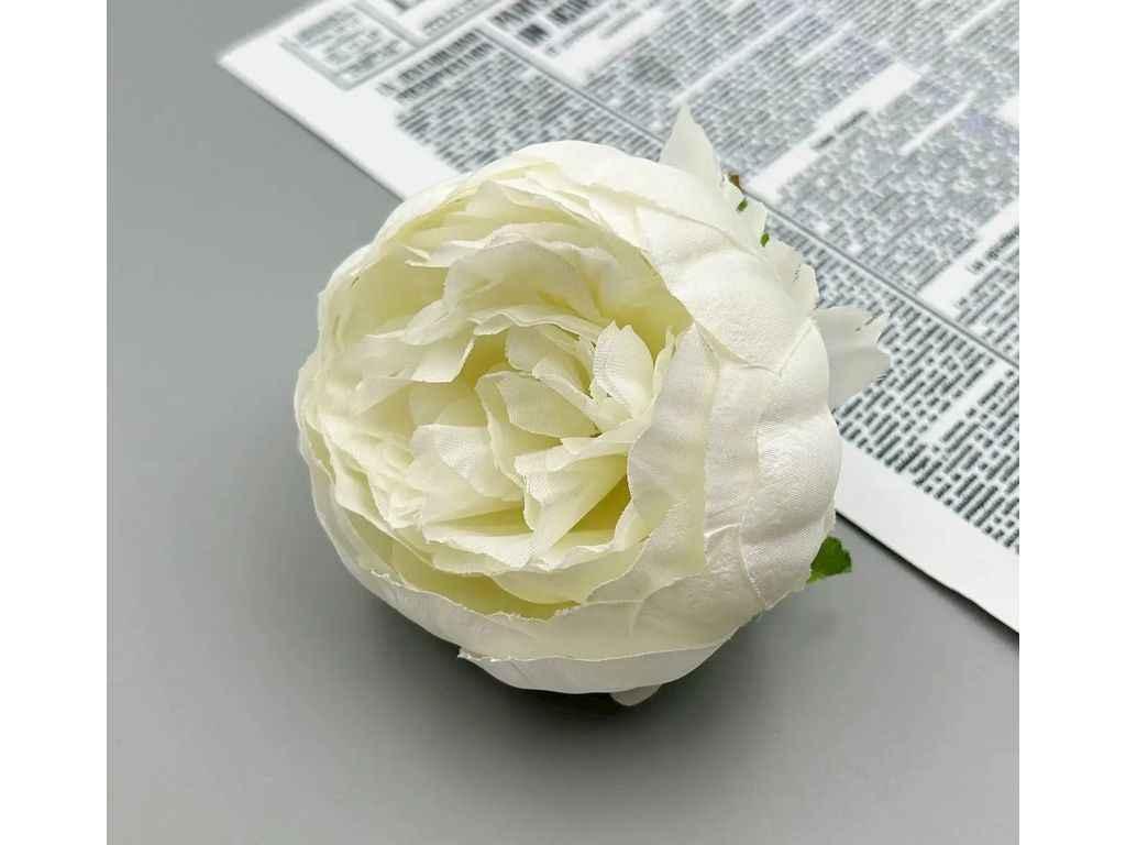 Головки штучних квітів білий Півонія Ø8см (184) ТМ КИТАЙ, фото 1