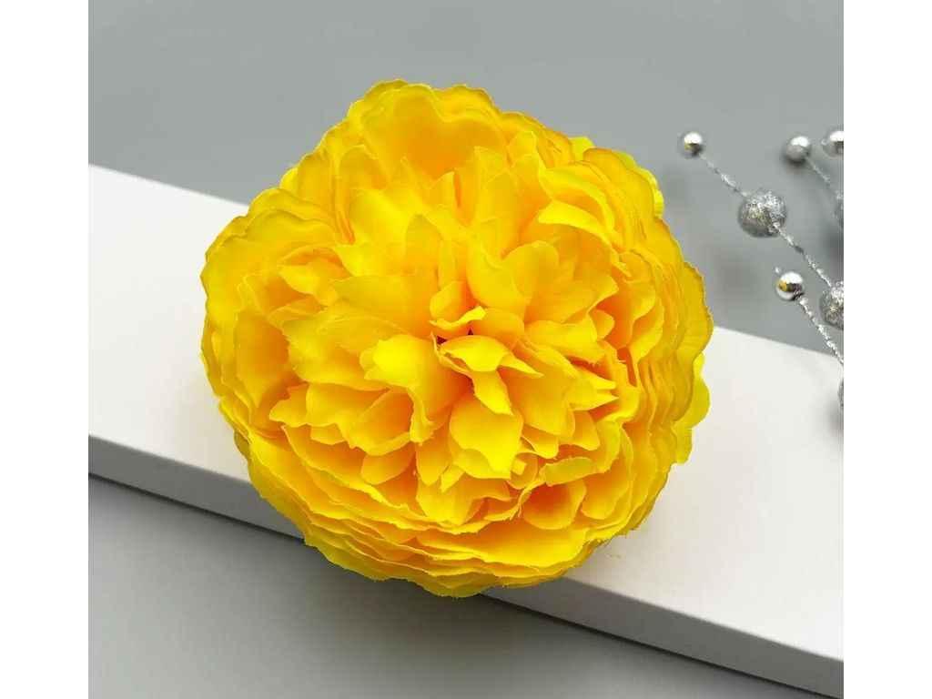 Головки штучних квітів жовтий Хризантема Ø12см (167) ТМ КИТАЙ, фото 1