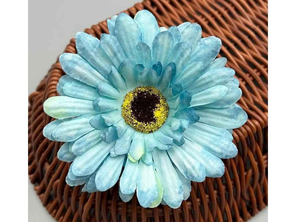 Головки штучних квітів блакитний Гербера Ø9см (140) ТМ КИТАЙ, фото 1