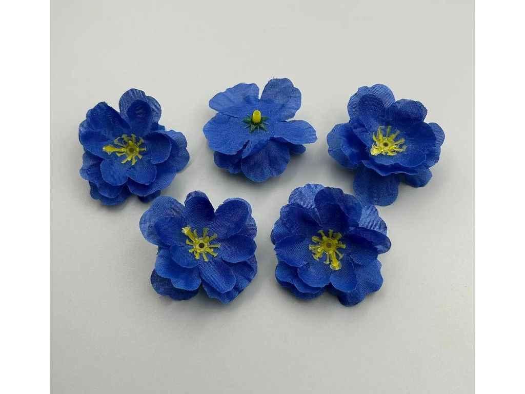 Головки штучних квітів темно-синій Камелія Ø4,5см (126) ТМ КИТАЙ, фото 1