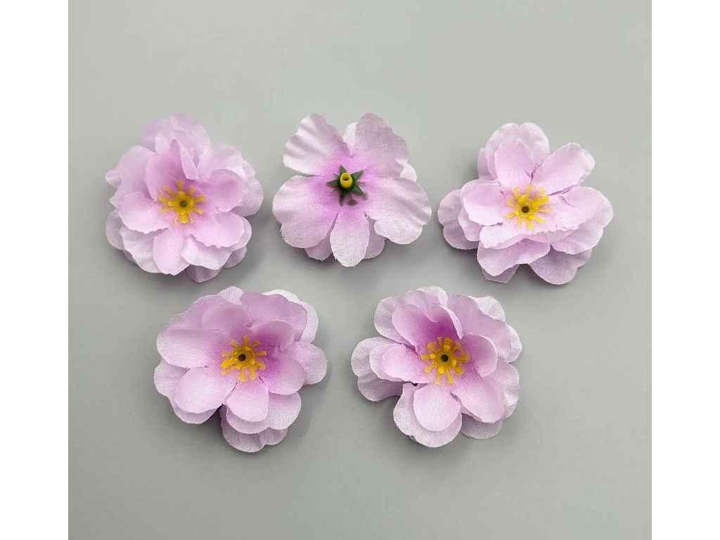 Головки штучних квітів бузковий Камелія Ø4,5см (129) ТМ КИТАЙ, фото 1