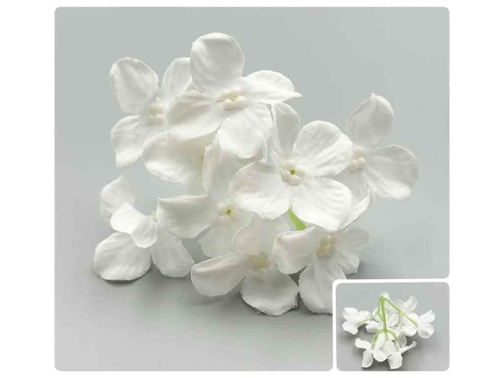 Штучні квіти білий Гортензія 8см (171) ТМ КИТАЙ, фото 1