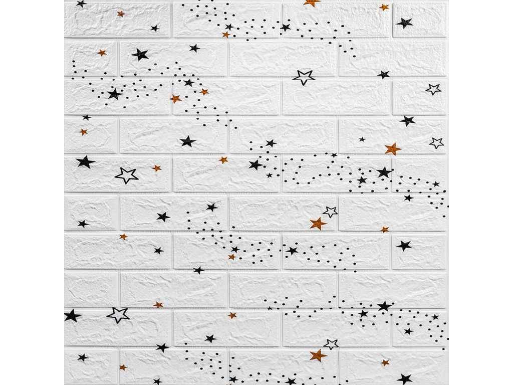 Панель стінова 3D 770 * 700 * 5мм 021 Зірки (цегла) (SD) SW-00000086 ТМ STICKER WALL, фото 1