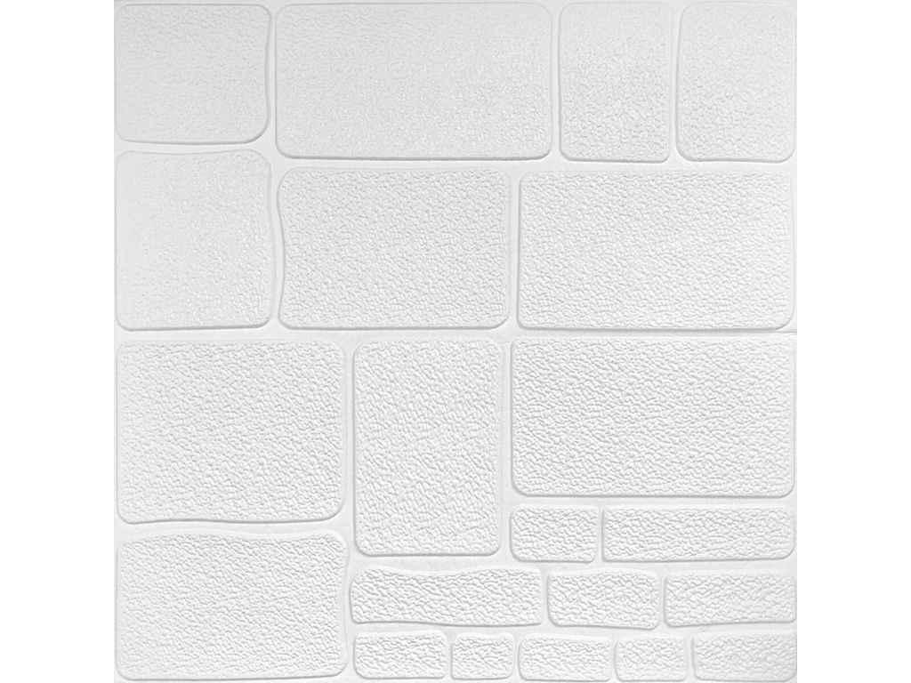 Панель стінова 3D 700 * 700 * 6мм 151 Білий (D) SW-00001155 ТМ STICKER WALL, фото 1