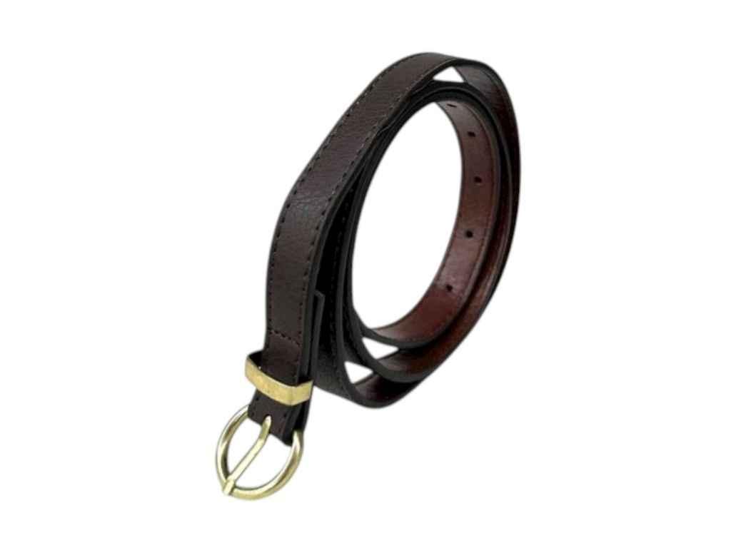 Ремінь 1,7см темно-коричневий класичний екошкіра м.006 ТМ SP, фото 1