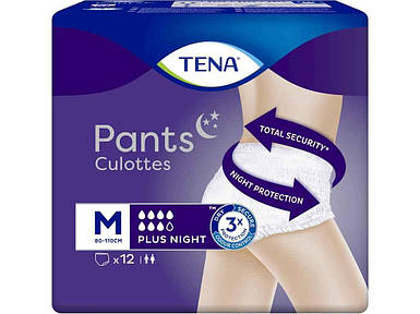 Підгузн-труси д/дорос Pants Plus Night Medium 12шт 7крап ТМ Tena