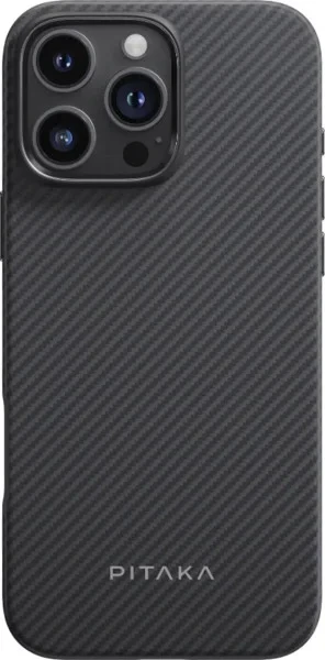 Чохол-накладка Pitaka Military-Grade Protective Case Twill 600D для iPhone 16 Pro Max Black Gray (KI1601PMPA), фото 1