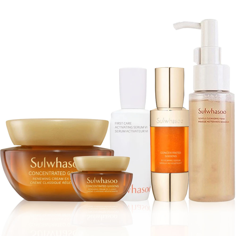 Потужний антивіковий культовий крем в наборі Sulwhasoo Concentrated Ginseng Renewing Cream EX Set 133 ml, фото 1