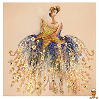 Набір-міді для вишивання бісером зоряний вальс 20х20 см Abris Art AMB-097