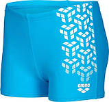Плавки-шорти для хлопчиків Arena KIKKO V SWIM SHORT GRAPHIC блакитний, білий Діт 152 см, фото 8