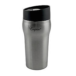 Термокухоль нержавіюча сталь 0.3 л Empire 1513 з клапаном сріблястий з чорним