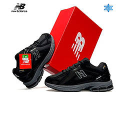 Чоловічі зимові кросівки New Balance 1906R Fur  Black Grey, черевики спортивні текстиль замша на хутрі. Чоловіче взуття