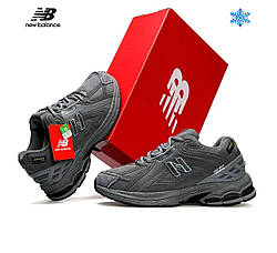 Чоловічі зимові кросівки New Balance 1906R Fur Grey, черевики спортивні текстиль замша на хутрі сірі. Чоловіче взуття