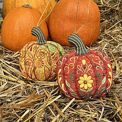 Набір для створення вишитої іграшки "Гарбузики", 11х13 см, 2 шт