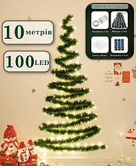 Альтернативна новорічна настінна ялинка-конструктор з підсвіткою MiracleTree Warm White