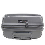 Валіза ручна поклажа S поліпропілен сіра 55х38х24+5/50л/3.4кг/Airtex, фото 5