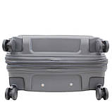 Валіза ручна поклажа S поліпропілен сіра 55х38х24+5/50л/3.4кг/Airtex, фото 6