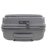 Валіза велика L поліпропілен сіра 76х53х31+5/129л/5.4кг/Airtex 647, фото 6