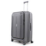 Валіза велика L поліпропілен сіра 76х53х31+5/129л/5.4кг/Airtex 647, фото 2