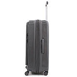 Валіза велика L поліпропілен сіра 76х53х31+5/129л/5.4кг/Airtex 647, фото 4