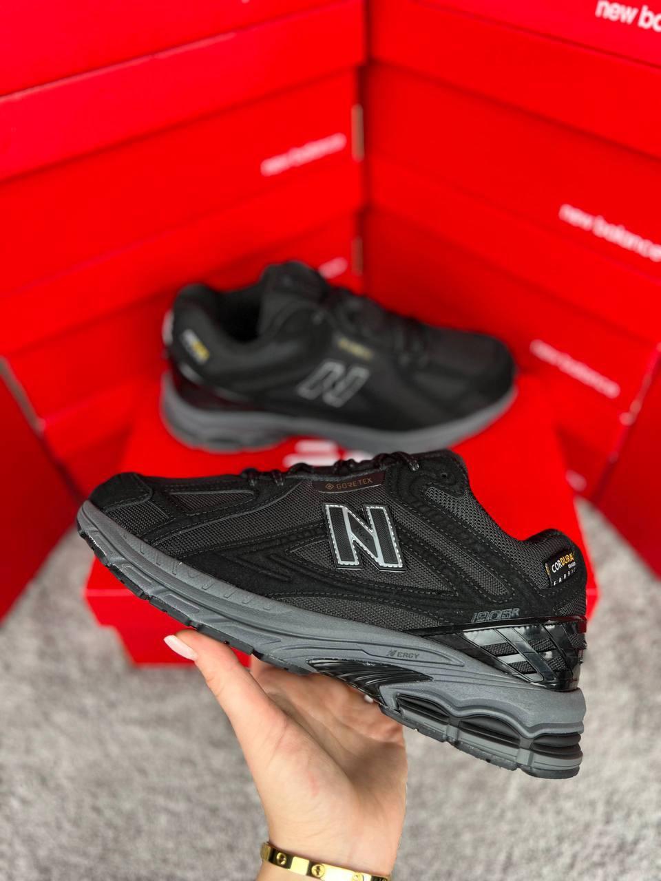 Чоловічі зимові кросівки New Balance 1906R Fur  Black Grey, черевики спортивні текстиль замша на хутрі. Чоловіче взуття
