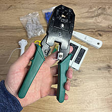 Набір інструментів для обтискання та тестування мережевих кабелів RJ45/RJ11 (20)